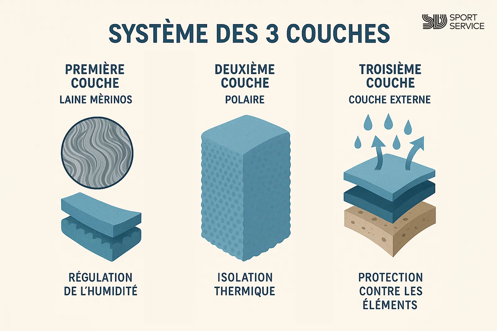 Système des 3 couches - SB Sport Gland