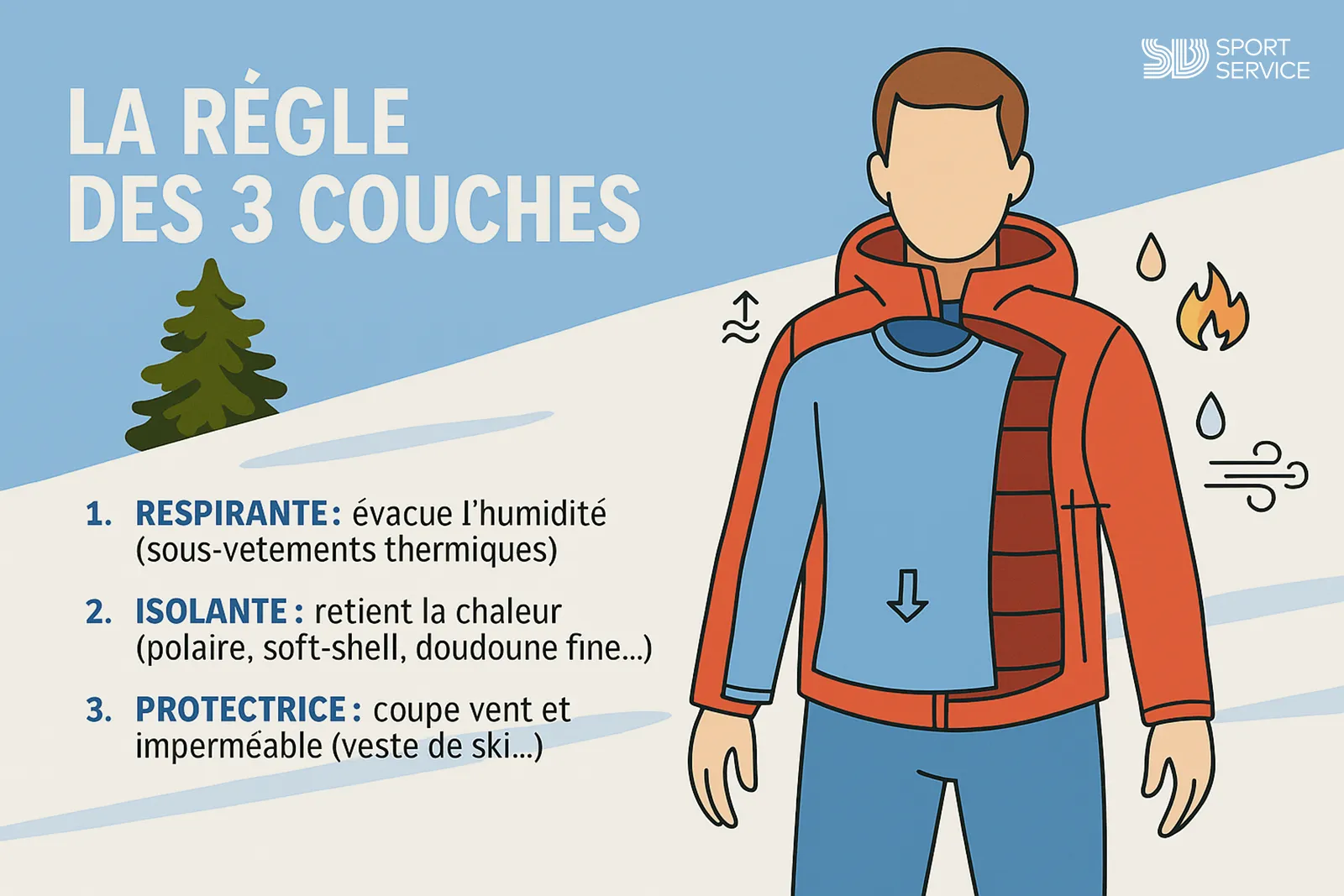 Système des 3 couches - SB Sport Gland